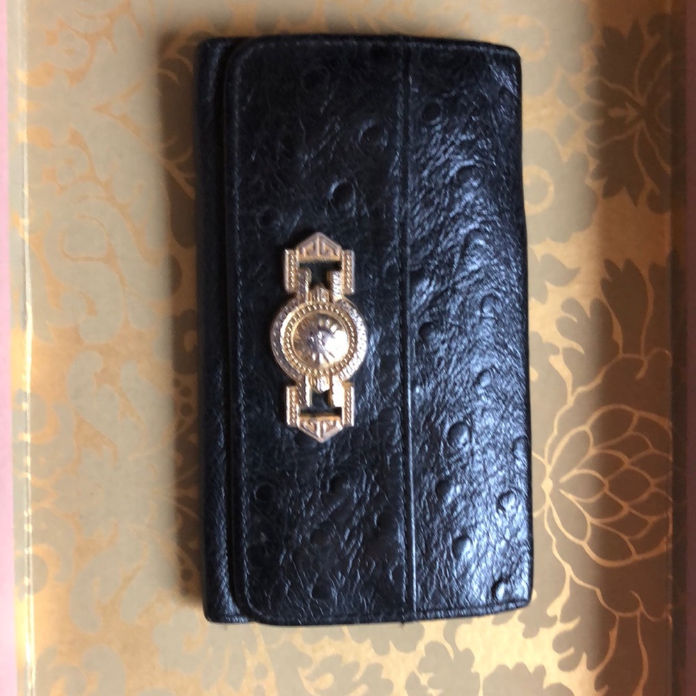 Versace black leather key holder - missing 1 ring